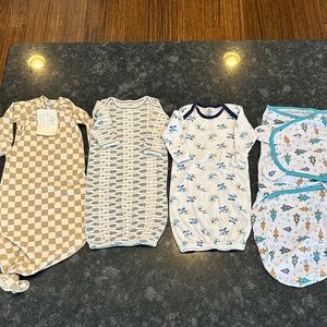 Organic Cotton Newborn Baby Gown Lot